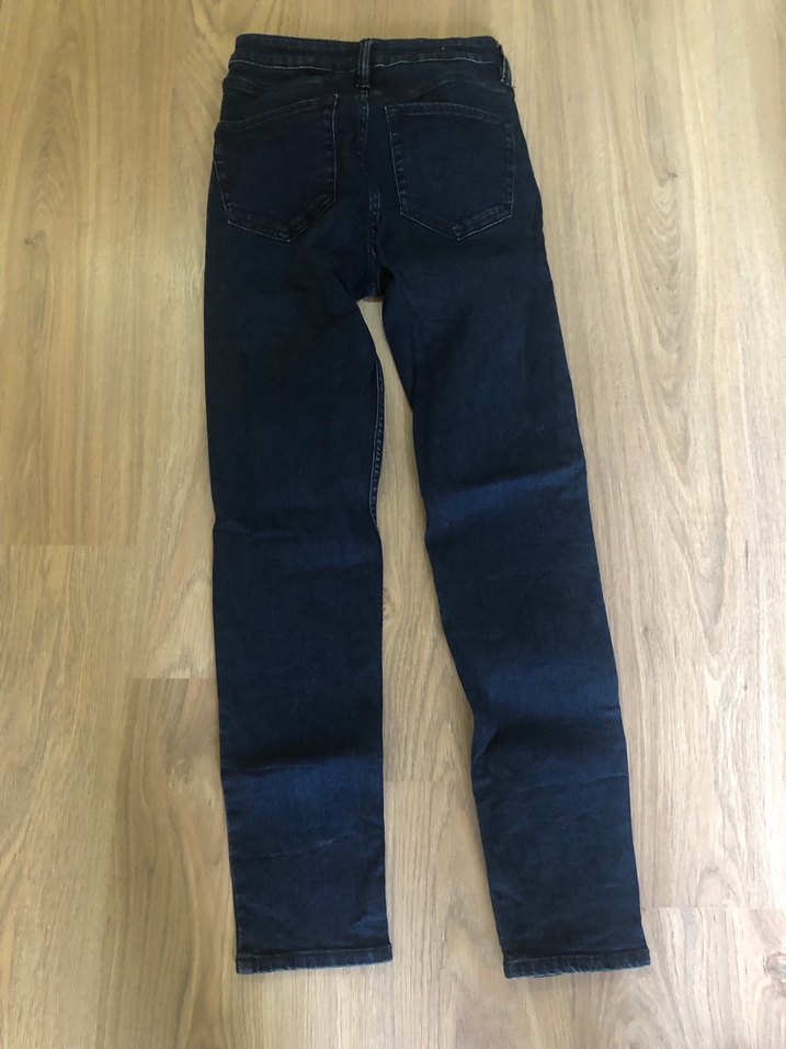 Lacivert Normal Boy Kadın Denim Pantolon - Görsel 2