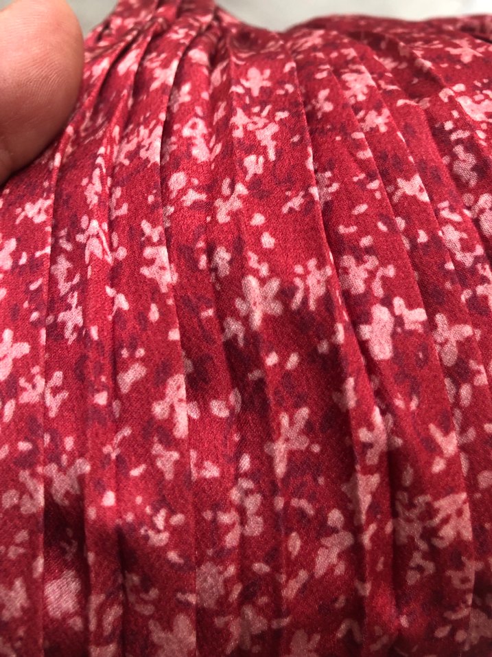 Bordo Pilili Mini Bohem Etek - Görsel 4