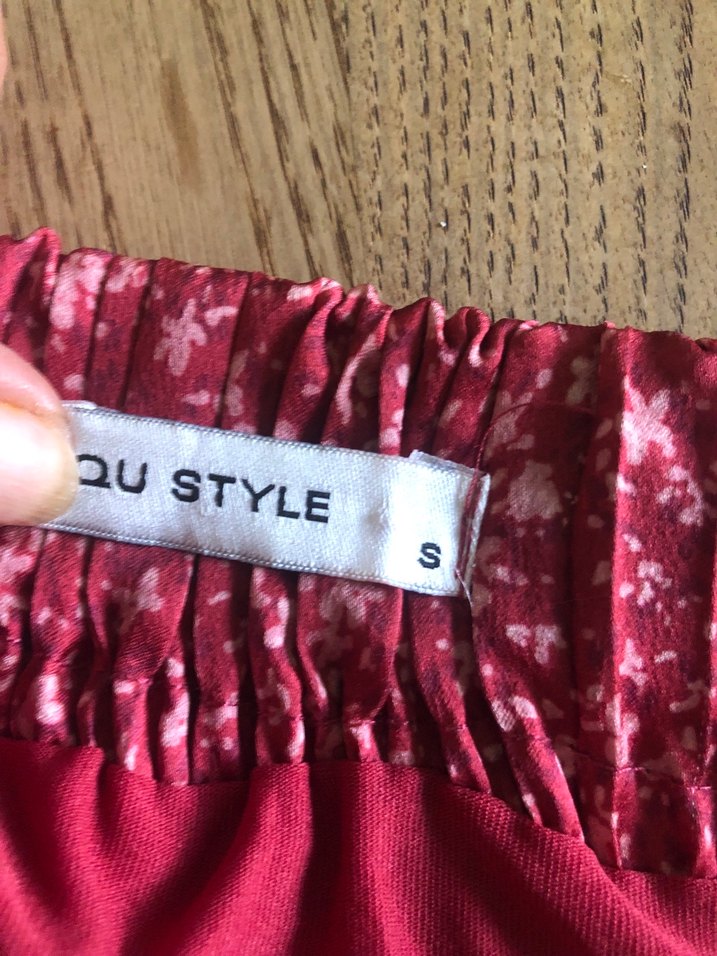 Bordo Pilili Mini Bohem Etek - Görsel 3