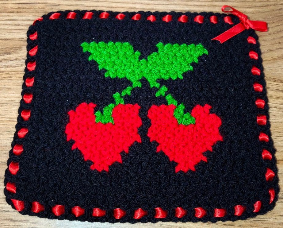 Renkli Kiraz Desenli Beyaz Banyo Süngeri - Görsel 2