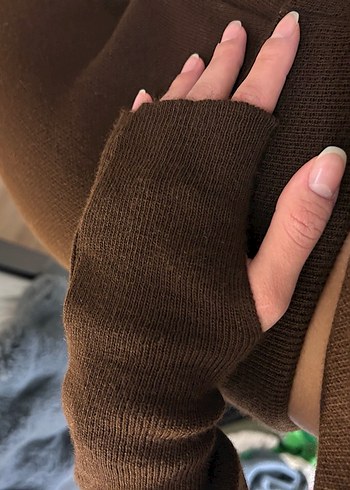 Kadın Kahverengi Triko Eşofman Takımı - Görsel 3