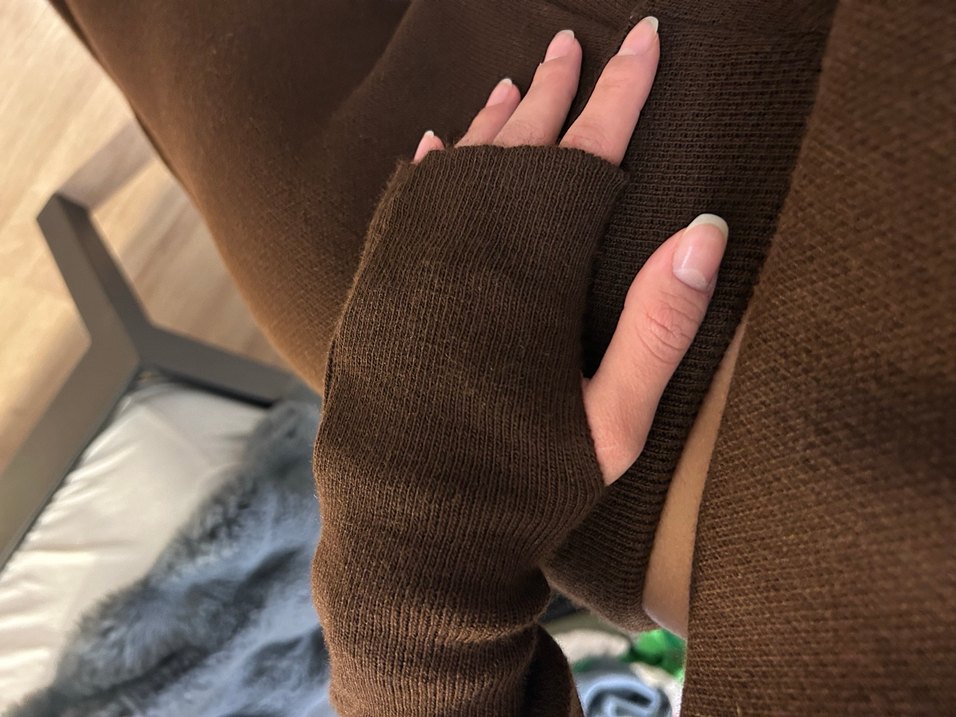 Kadın Kahverengi Triko Eşofman Takımı - Görsel 3