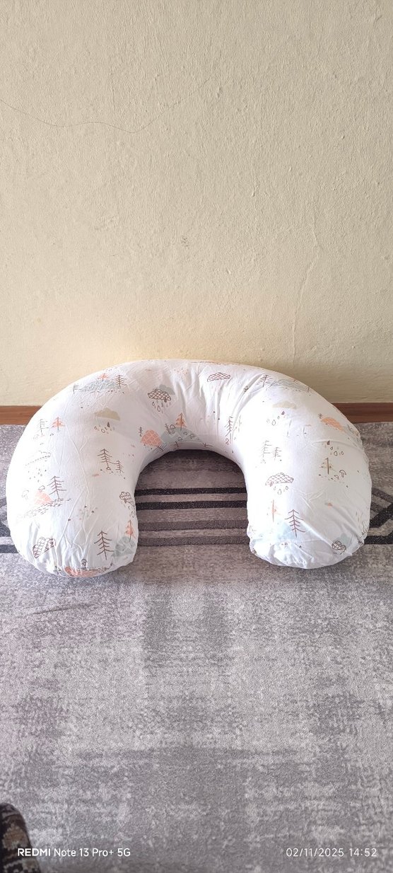 Gri Beyaz bebek oturma destek yastığı - Görsel 2