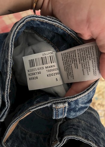 Mavi Kadın Yırtmaçlı Uzun Bol Kesim Jean Etek