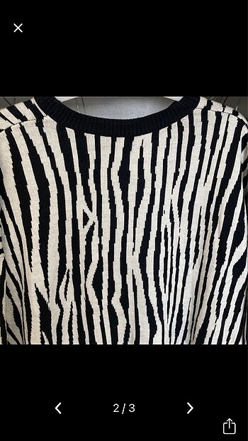 Zebra desen kazak tunik