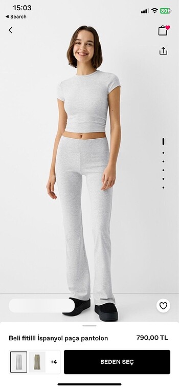 bershka gri pantolon