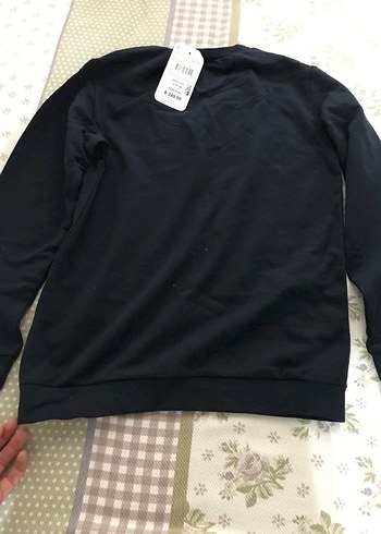 LC Waikiki Kadın Siyah Pamuklu Baskılı Sweatshirt