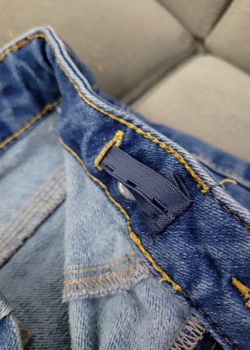 Kız Çocuk Mavi  Slim Fit Denim Pantolon - Görsel 4