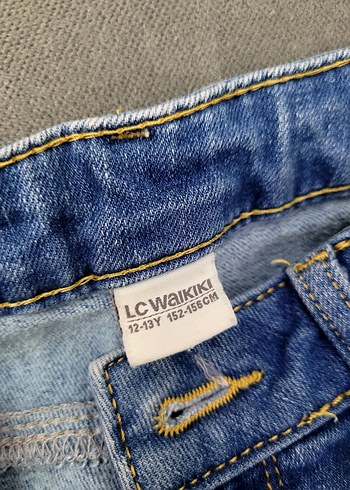 Kız Çocuk Mavi  Slim Fit Denim Pantolon - Görsel 3