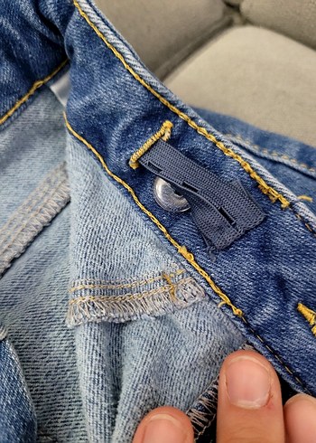 Kız Çocuk Mavi  Slim Fit Denim Pantolon - Görsel 5