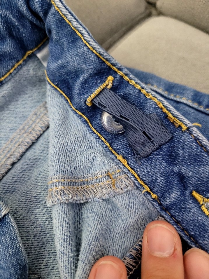 Kız Çocuk Mavi  Slim Fit Denim Pantolon - Görsel 5