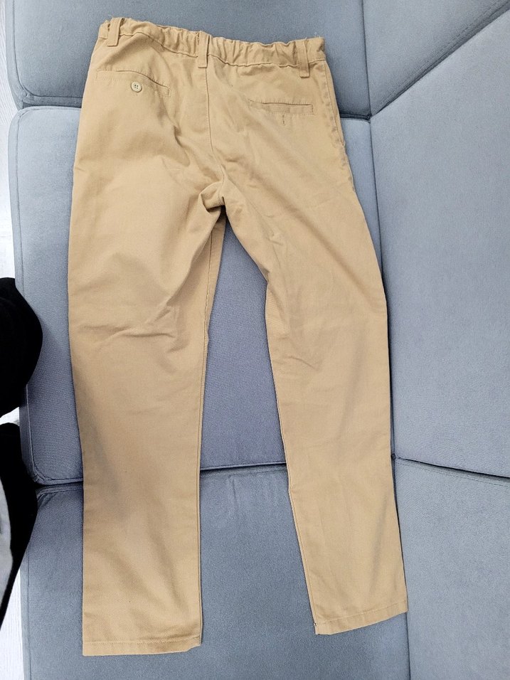 kız çocuk okul pantolonu   Bej Regular Fit Günlük Pantolon - Görsel 3
