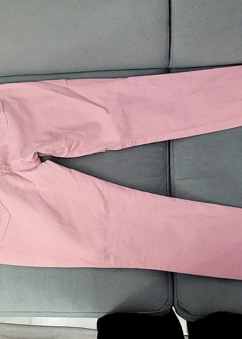 Pembe Kadın Kot Pantolon - Görsel 4