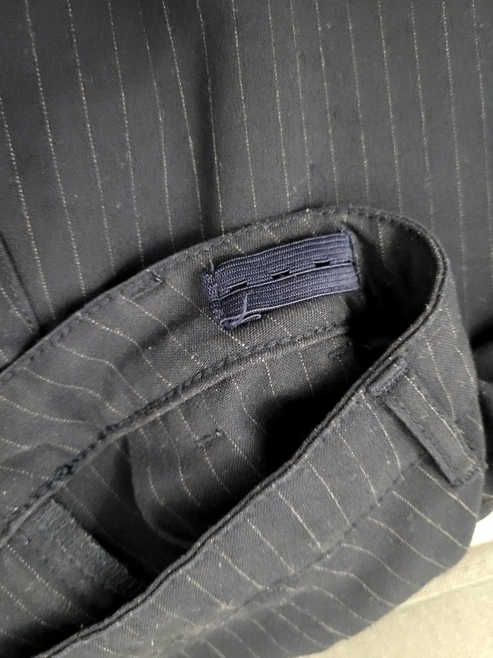 Lacivert Pilili Kız Çocuk Kumaş Pantolon - Görsel 3