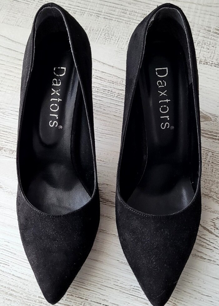 Hiç Kullanılmamış Siyah Rugan Topuklu Ayakkabı - Görsel 3