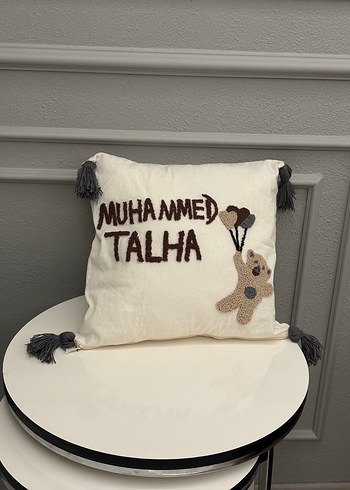 Bellona Nakışlı Bohem Tarzı Bej Yastık Kılıfı