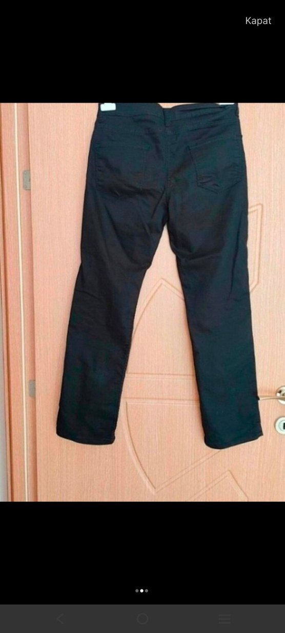 Siyah Kemerli Kot Pantolon - Görsel 2