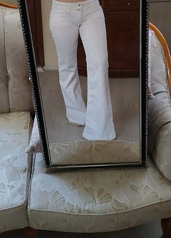 32 Beden Onepass beyaz jean beyaz kadın pantolon