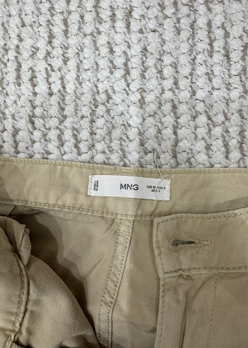 36 Beden Bej Kadın Loose Fit Kargo Pantolon