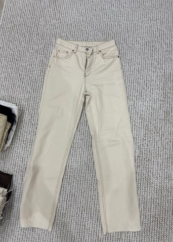 Bej Kadın Regular Fit Midi Kot Pantolon