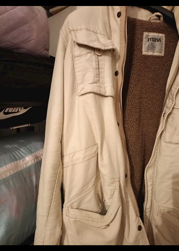 Bej Düğmeli erkekCeket, Rahat Kesim - Görsel 2