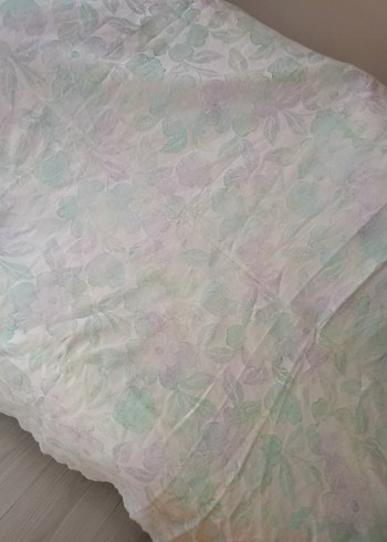 Beyaz Pastel Tonlu Batik Desenli kumaş - Görsel 3