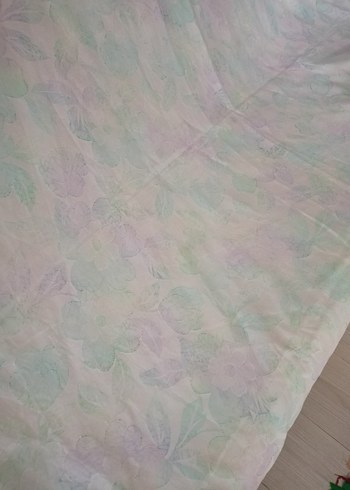 Beyaz Pastel Tonlu Batik Desenli kumaş - Görsel 2