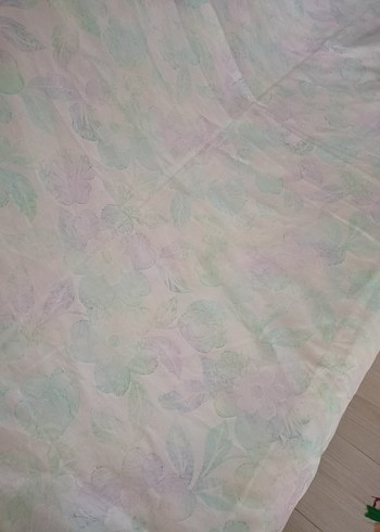 Beyaz Pastel Tonlu Batik Desenli kumaş - Görsel 5