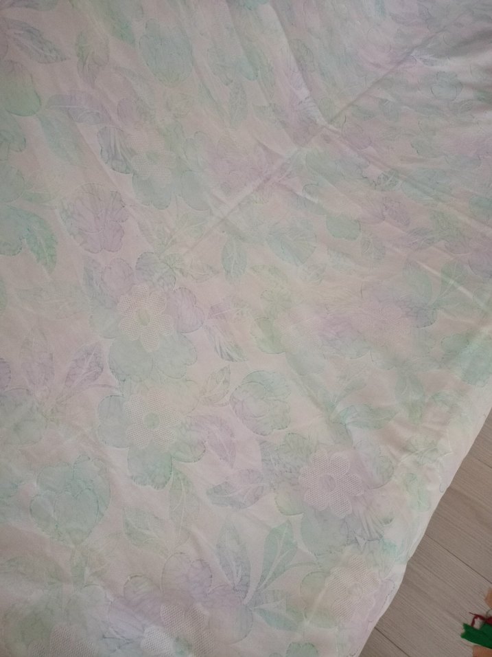 Beyaz Pastel Tonlu Batik Desenli kumaş - Görsel 5