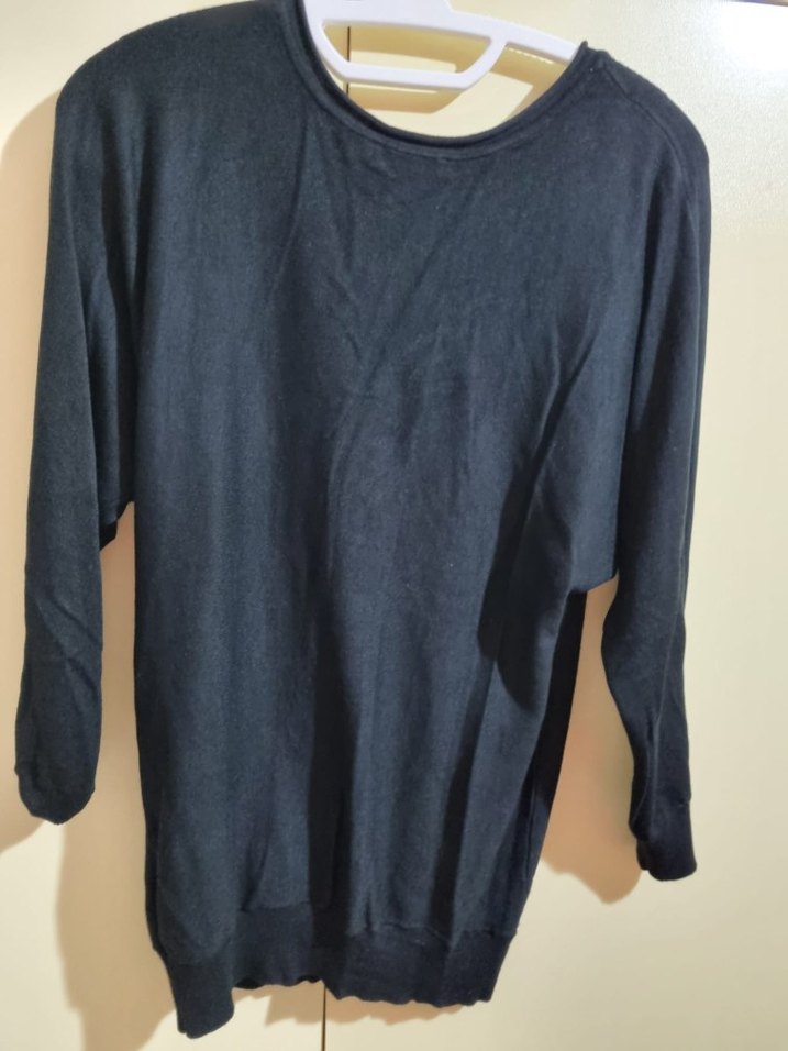 Siyah Kadın Uzun Kollu Sweatshirt - Görsel 2