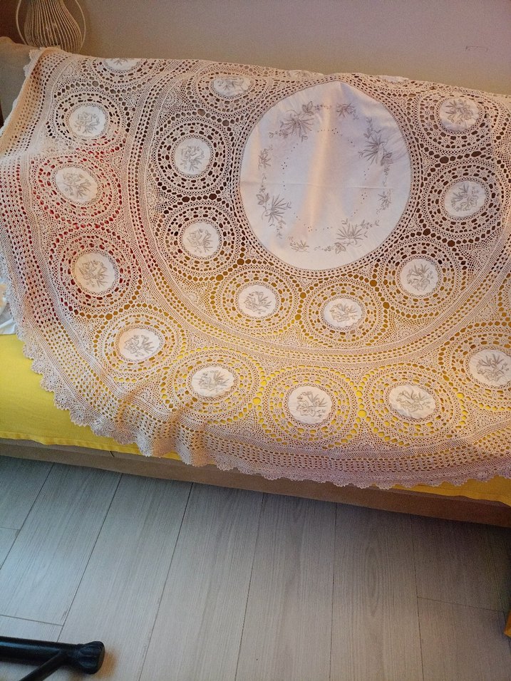 rahibe işi masa örtüsü - Görsel 2