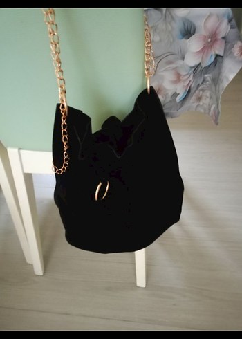 zincir saplı güderi canta - Görsel 2