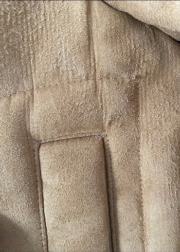 H&M Kürk Detaylı Kahverengi Süet mont - Görsel 3