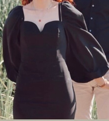 Balon kol elbise - Görsel 2