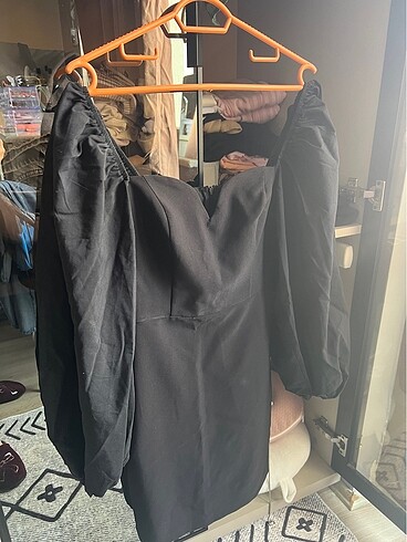 Balon kol elbise - Görsel 4