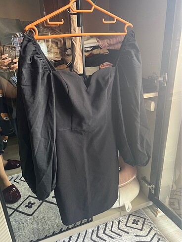 Balon kol elbise - Görsel 3