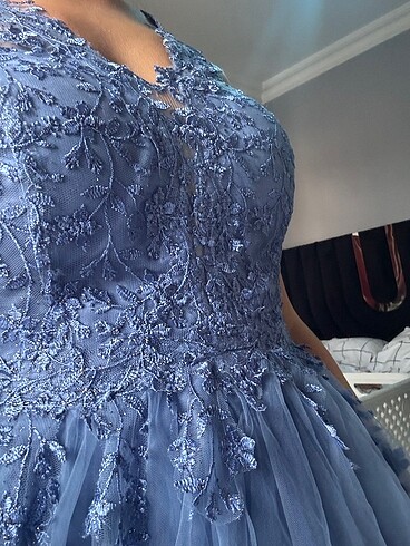 Tül nişan elbisesi - Görsel 11