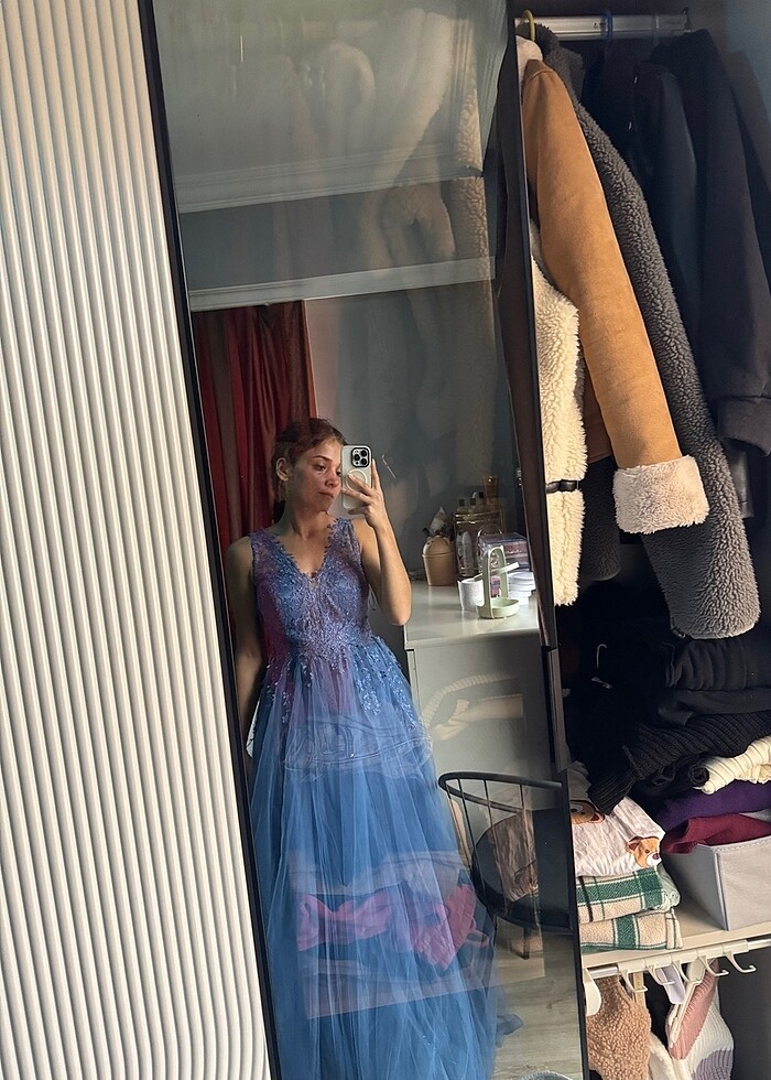 Tül nişan elbisesi - Görsel 4