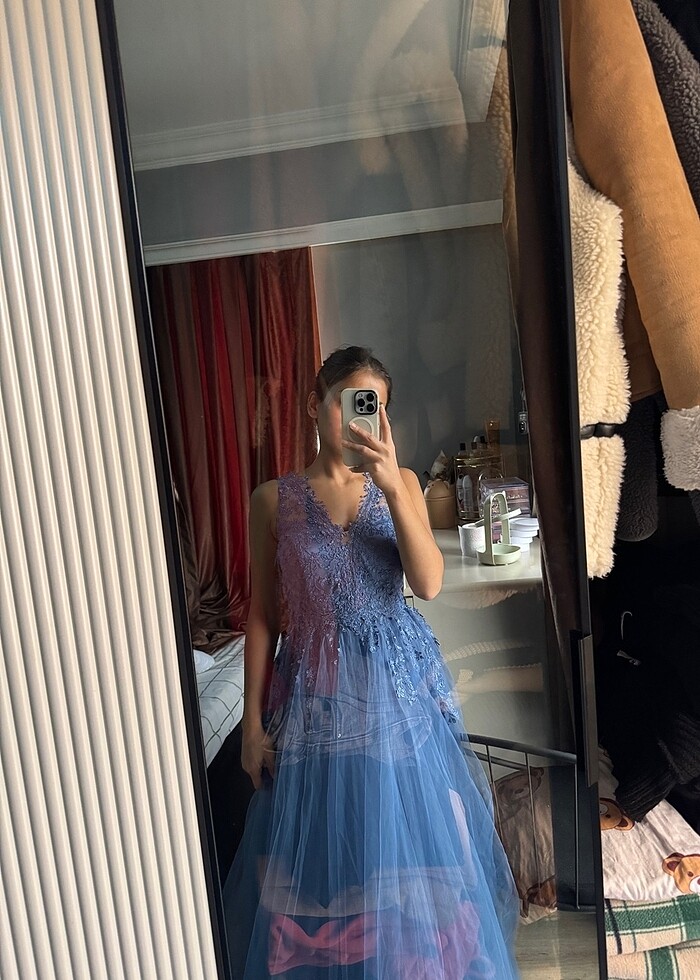 Tül nişan elbisesi - Görsel 5