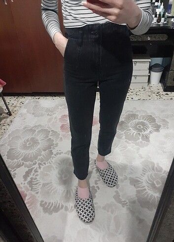 Siyah mom jeans