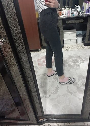 26 Beden Siyah mom jeans