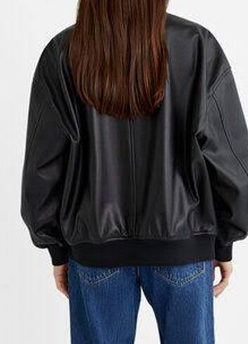 Stradivarius Stradivarius Bomber Deri Ceket