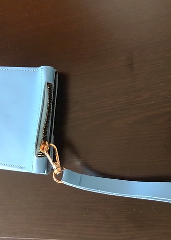 Mavi Deri Kadın Cüzdanı - Görsel 2