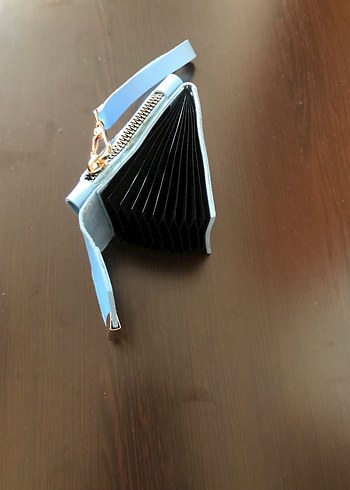 Mavi Deri Kadın Cüzdanı - Görsel 3