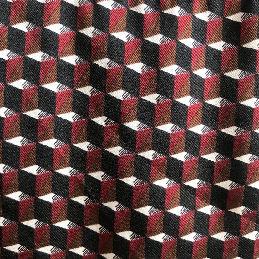 Bordo Desenli V Yaka Kadın Bluz - Görsel 5