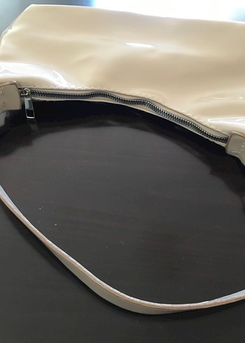 Gri Fermuarlı Kadın Deri Çanta - Görsel 5