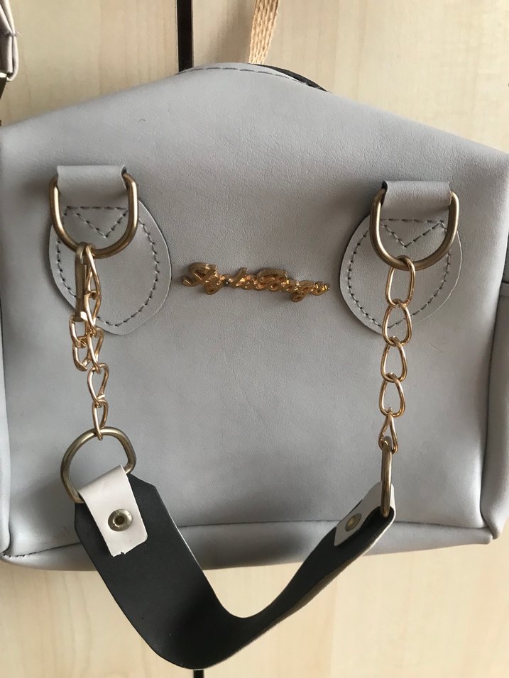 Gri Deri Kadın Omuz Çantası - Görsel 2