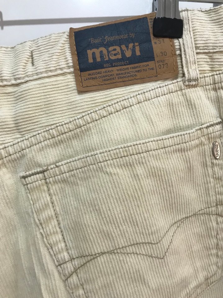 Bej Kadın Keten Bol Kesim Pantolon - Görsel 2