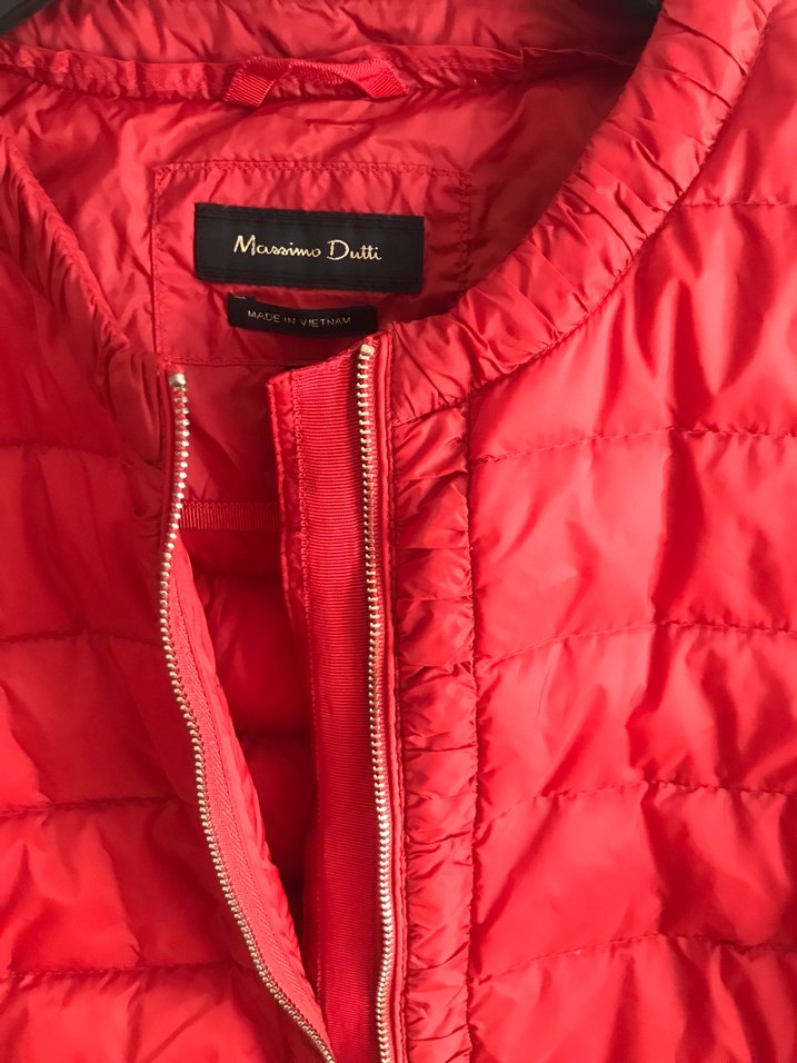 Kırmızı Fermuarlı Kadın Mont - Görsel 2