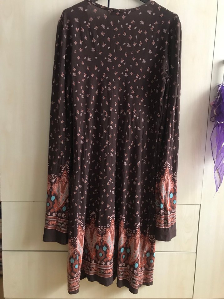 Bohem V Yaka Uzun Kollu  Tunik - Görsel 4